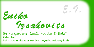 eniko izsakovits business card